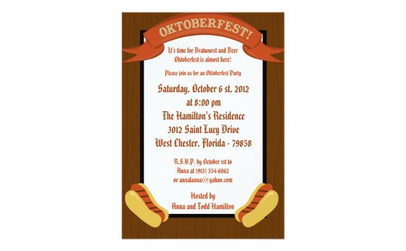 5x7 Oktoberfest Invitation |