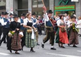 Traditional Bavarian Tracht worn during Opening ceremony for Oktoberfest